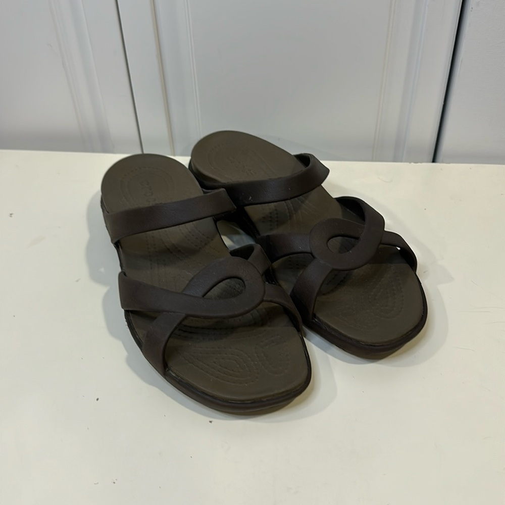 Crocs Meleen Twist Women's Slip On Comfort Sandals - US Size 11 Brown